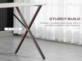 120 cm Rectangular Bar Table for 4 People, Modern Kitchen Table with Wood Effect Tabletop, Steel T3398P341423