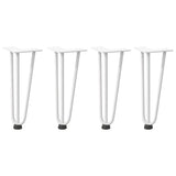 Hairpin Legs for Coffee Table 4 pcs White 30 cm Solid Steel 4012437
