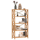 5-Tier Shelf 80x30x146 cm Solid Wood Oak 353812