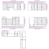 11 Piece Kitchen Cabinet Set "Kalmar" Old Wood Engineered Wood 3314949