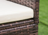 4 PC Rattan Chair Set, Patio Sofa Chairs Set, Cushioned Outdoor Rattan Furniture T3398P315403