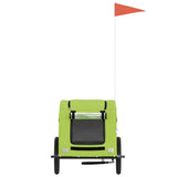 Pet Bike Trailer Green Oxford Fabric and Iron 93962