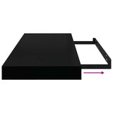 Floating Wall Shelves 4 pcs Black 60x23.5x3.8 cm MDF 323834