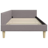Corner Bed Frame with Headboard Taupe 80 x 200 cm Fabric 42016106