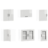 11 Piece Kitchen Cabinet Set "Kalmar" Gloss White Engineered Wood 3314913