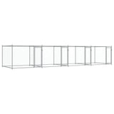 Dog Cage with Doors Grey 8x2x1.5 m Galvanised Steel 3209575