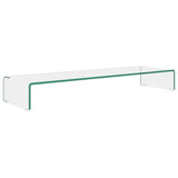 TV Stand/Monitor Riser Glass Clear 100x30x13 cm 244131