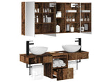 Bathroom Cabinet Set 4 pcs Old Wood 103.5 x 15.5 x 70 cm 3406269