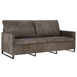 Sofa Set 2 pcs Dark Grey Faux Suede Fabric 3433128