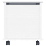 Storage Chest with Wheels ALTA White 73x39.5x43 cm Solid Wood Pine 353928