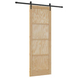 Sliding Door ORKDAL Natural and Black 83 x 232 cm 3445562