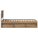 Bed Frame Artisian Oak 75 x 190 cm Solid Pine Wood 3410671