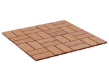 Decking Tile 11 pcs Teak 30 x 30 cm WPC 42046677