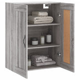 Wall Mounted Cabinet Grey Sonoma 69.5x34x90 cm Engineered Wood 830378