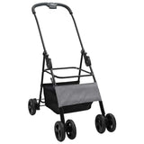 Folding Pet Stroller Adjustable Grey 81 x 47 x 99 cm Polyester 42012436