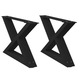 Coffee Table Legs 2 pcs Black 60x cm Steel 4012688