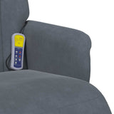 Massage Recliner Chair Dark Grey 91 x 71 x 105 cm Velvet 42018599
