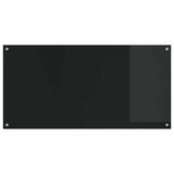 Kitchen Backsplash 2 pcs Black 120 x 60 cm Tempered Glass 3415499
