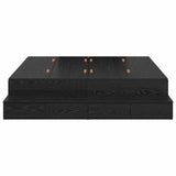 Storage Bed Frame with Drawer Black oak 236.5 x 140 x 31.5 cm 3335638