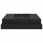 Storage Bed Frame with Drawer Black oak 236.5 x 150 x 31.5 cm 3335646