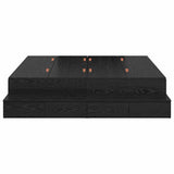 Storage Bed Frame with Drawer Black Oak 160 cm Engineered Wood 3335654