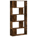 Bookcase 5-Tier Smoked Oak 80.5x23.5x162.5 cm Engineered Wood 852775