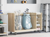 Golf Cabinet with Wheel Plain Sonoma Oak 120 x 45 x 98 cm 899473