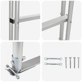 3-Step Dock Ladder Silver 45 x 11.5 x 134 cm Aluminum 42011353