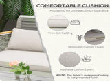 4 Pieces Rattan Garden Furniture Set - Grey T3398P325256