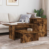 Console Table Smoked Oak 91.5 x 35 x 38.5 cm Engineered Wood 891164
