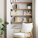 Wall Shelf Light Brown 100x30x2 cm Treated Solid Wood Oak 363680