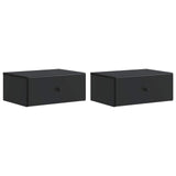 Wall-Mounted Bedside Cabinet 2 pcs Black 49 x 34.5 x 20 cm 899128