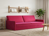 3 Seater Sofa Wine Red 190 x 81 x 82 cm Velvet 42041125