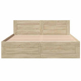Bed Frame with Drawer 2 pcs Sonoma 153 x 203 cm Engineered Wood 3402855