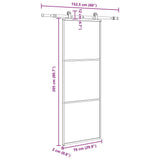 Sliding Door with Hardware Set 76x205 cm ESG Glass&Aluminium 3332803