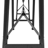 Garden Bench Set of 2 Black Powder-coated steel, HDPE 180 cm 48832
