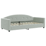 Daybed with Mattress Light Grey 90x190 cm Velvet 3197389