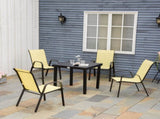 Set of Four Stackable Mesh Seat Chairs - Beige T3398P317536