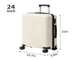 3PCS PP Trolley Luggage Set Suitcase 20in 24in 28in Off White 59145631