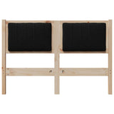 Upholstered Headboard Brown 120 cm Solid Pine Wood 879076