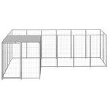 Dog Kennel Silver 4.84 m Steel 3082218