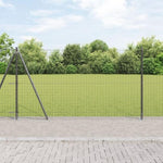 ZNTS Fence Posts with Base Plates 26 pcs Ø32mm 68.5cm Galvanised Steel 3350245