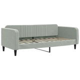 Daybed with Mattress Light Grey 90x190 cm Velvet 3197151
