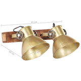 Industrial Wall Lamp Brass 45x25 cm E27 320508