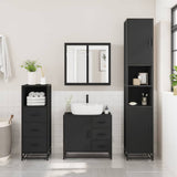 ZNTS Bathroom Sink Cabinet Black 65x33x60 cm Engineered Wood 849274