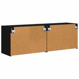 TV Wall Cabinet 2 pcs Black 59.5 x 31 x 40 cm Engineered Wood 892332