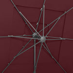 4-Tier Garden Parasol with Aluminium Pole Bordeaux Red 250x250 cm 313824