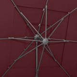 4-Tier Garden Parasol with Aluminium Pole Bordeaux Red 250x250 cm 313824