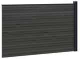 Fence Panel WPC and Aluminium Black 42039069