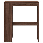 ZNTS Bar Table with Racks Brown Oak 90x40x103.5 cm Engineered Wood 854379